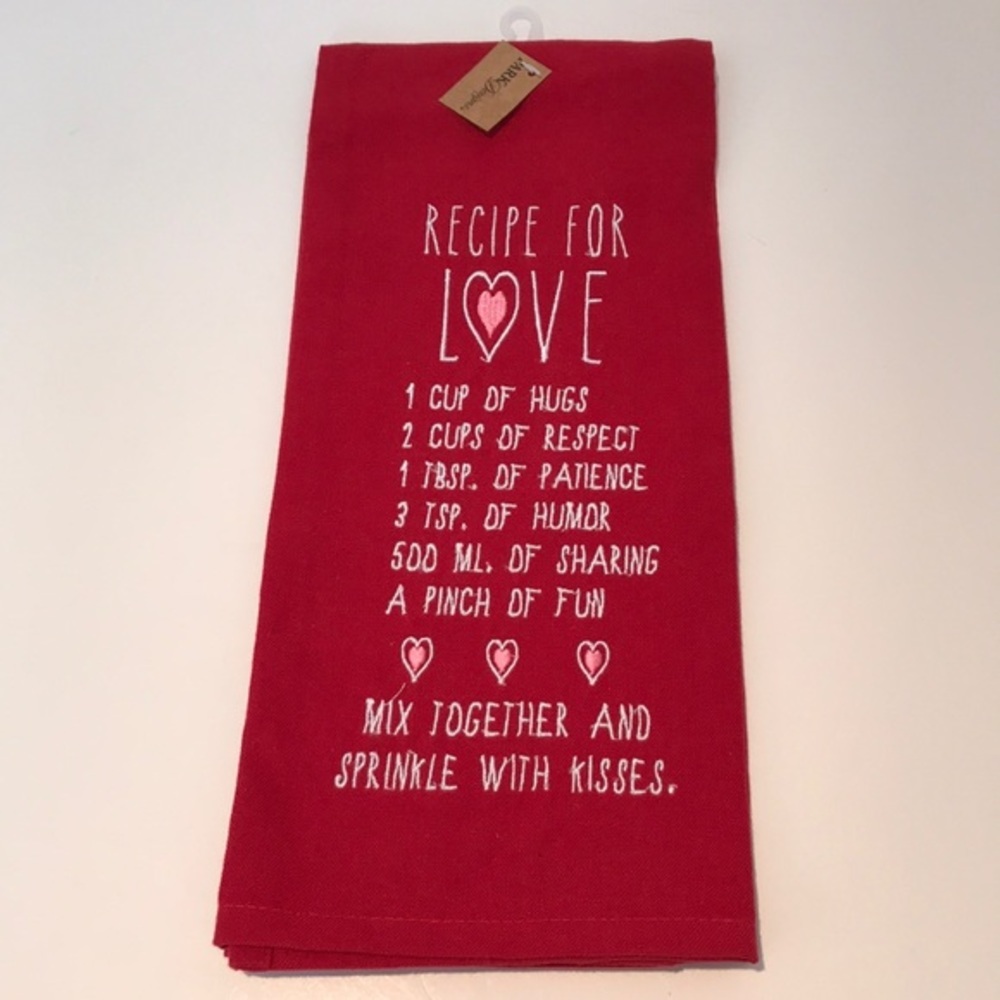 HOLIDAY - Park Designs - ‘Recipe for Love’ dish towel (1). NWT